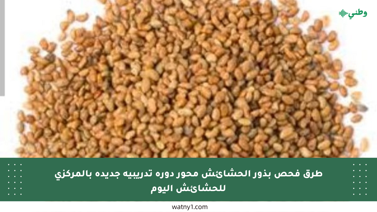 طرق فحص بذور الحشائش محور دورة تدريبية جديدة بالمركزى للحشائش اليوم